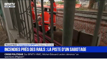 Incendies près des rails: les travaux continuent pendant au moins 24h à Bordeaux, la piste d'un sabotage privilégiée