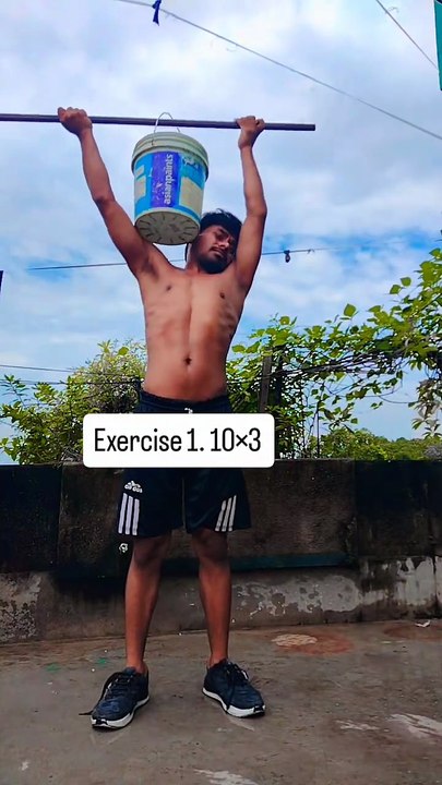 Shoulders and arms workout. No shortcuts just sweat and growth.  . . . . . . #UpperBodyWorkout #UpperBody #Workout #GymLife #FitnessMotivation  #ChestDay #BackWorkout` #ArmDay #Biceps #Triceps #Shoulders #PushDay #PullDay  #DumbbellWorkout #BodyweightWork