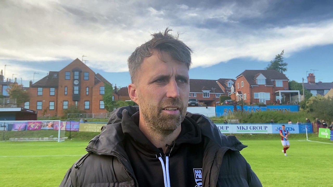 Farnham Town manager Paul Johnson post-Burgess...