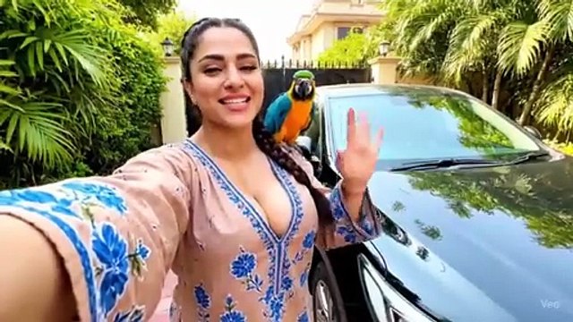 (Aiza vlogs)_Exploring Lahore_s Flooded Streets with My Giant Blue Parrot _ Aiza Vlog_(360P)