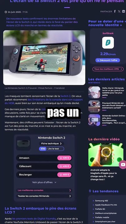 Désactivez cette option sur votre Nintendo Switch 2