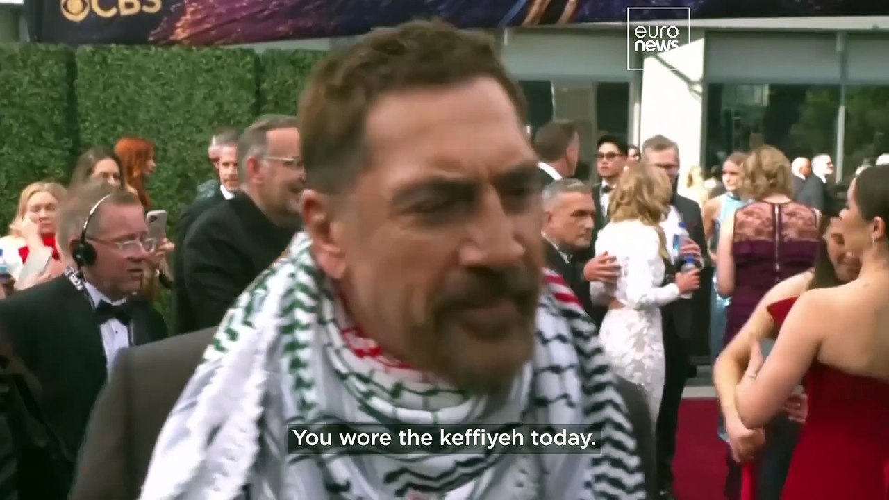 'Free Palestine': Javier Bardem wears keffiyeh at Emmys and calls Gaza situation a 'genocide'