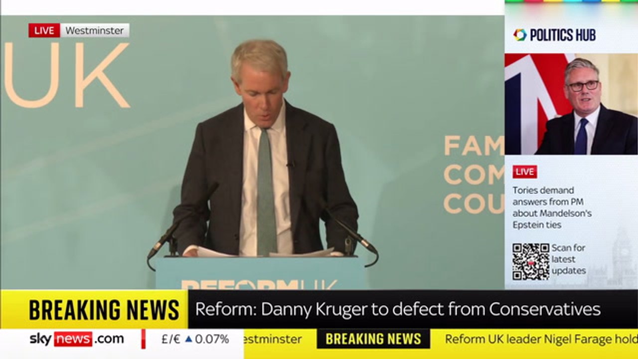 'The Conservative Party is over': Tory MP defects to Reform in huge blow to Kemi Badenoch