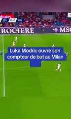 Luka Modric ouvre son compteur de but au Milan AC