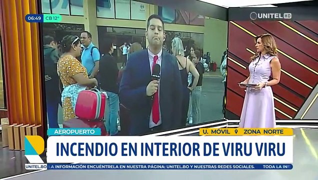 Incertidumbre en pasajeros tras suspensión de vuelos a causa de un incendio en el aeropuerto Viru Viru