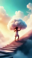 A fighting girl training in the sky