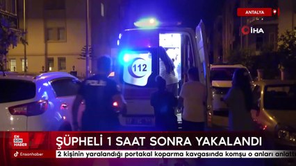 Antalya'da 2 kişinin yaralandığı portakal koparma kavgası