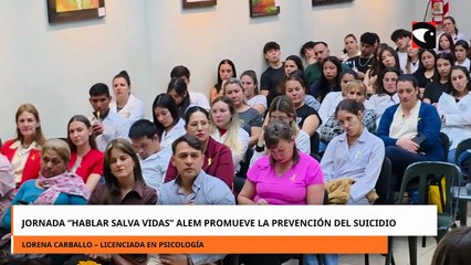Jornada “Hablar Salva Vidas” Alem promueve la prevención del suicidio