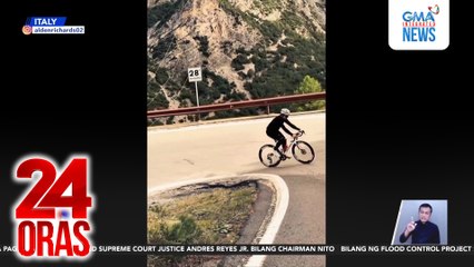 Matarik na 'Stelvio Pass,' pinakamahirap sa bike ride ni Alden Richards sa Italy | 24 Oras