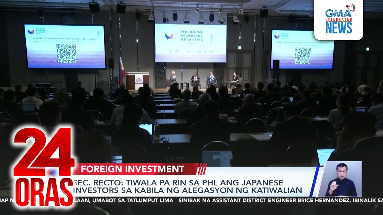 Sec. Recto - tiwala pa rin sa PHL Ang Japanese investors sa kabila ng alegasyon ng katiwalian | 24 Oras