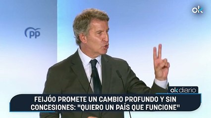 Feijóo promete un cambio profundo y sin concesiones: "Quiero un país que funcione"
