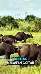 Herd of buffalo in the African savanna