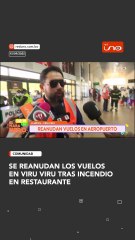 Se reanudan los vuelos en Viru Viru tras incendio en restaurante