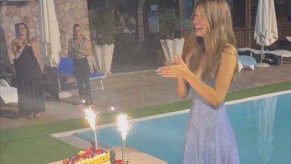 Birthday celebration turns comical as girl gets pushed into pool by boyfriend