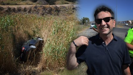 Sulama kanalına düşen otomobilin sürücüsü: Tavus kuşu gibi uçtum