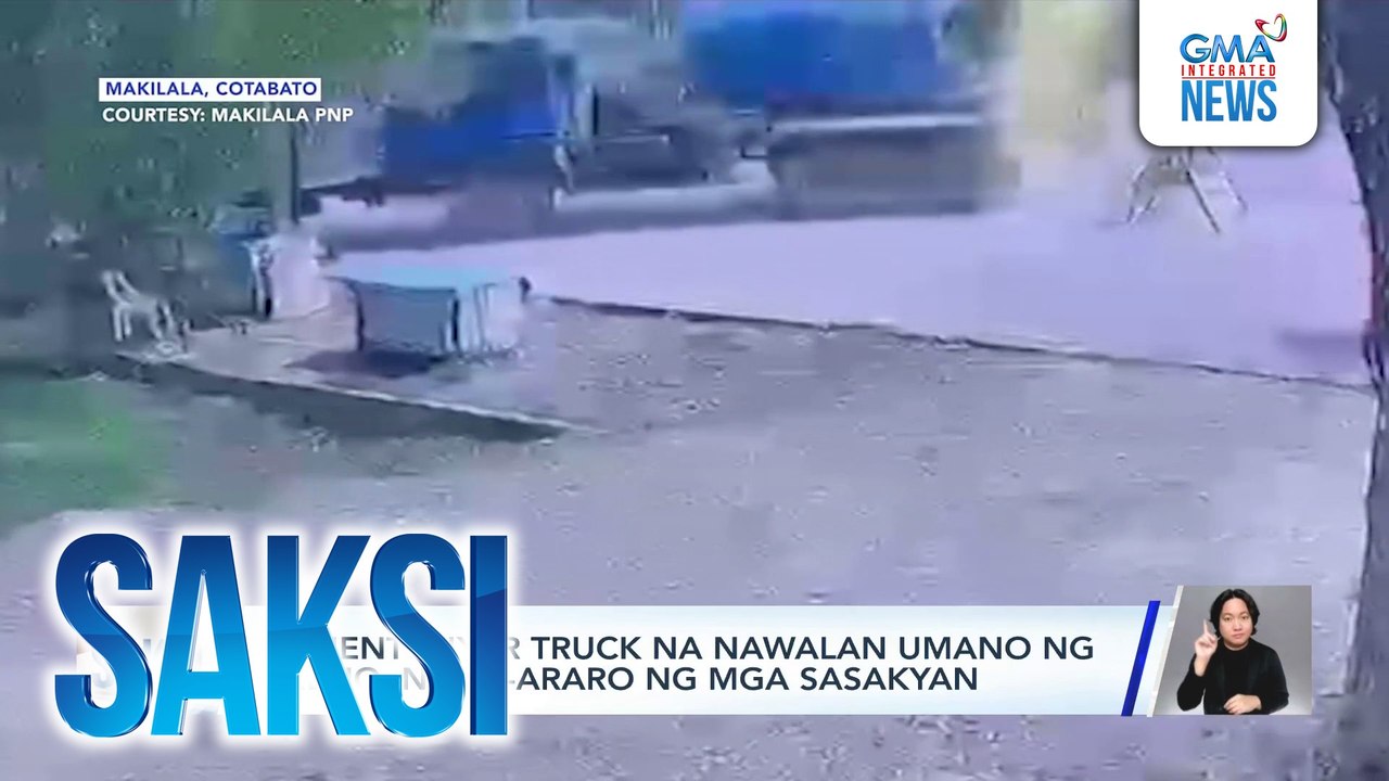 Cement mixer truck na nawalan umano ng preno, nang-araro ng mga sasakyan | Saksi