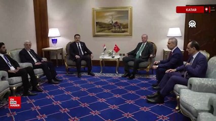 Cumhurbaşkanı Erdoğan, Katar'da önemli temaslarda bulundu