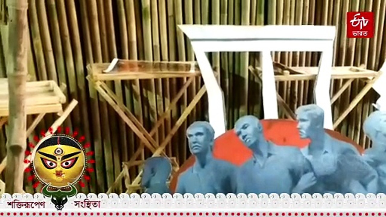 বাংলা ভাষা ও বাঙালির উপর আক্রমণ ! চালতাবাগান সর্বজনীনের মণ্ডপ জুড়ে প্রতিবাদের বার্তা
