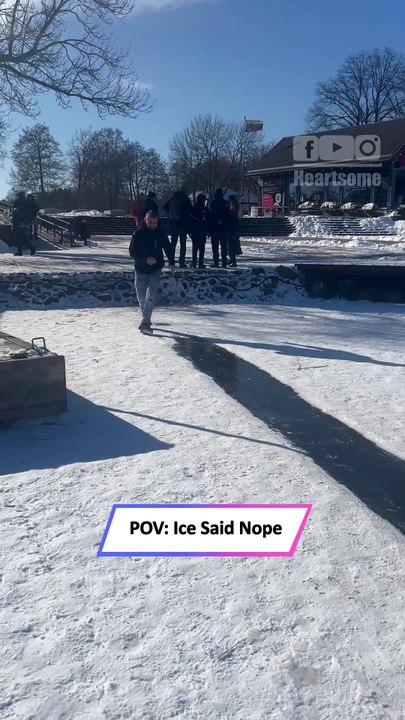 Epic Ice Slip Fails: Boyfriend’s Cool Slide Ends in Chaos!|| Heartsome 💖