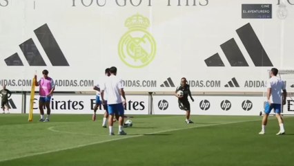 Entrenamiento del Real Madrid previo al partido de Champions