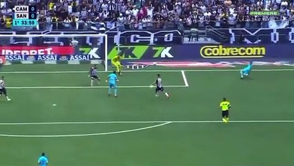 Neymar se perdió un gol para Santos dentro del área chica