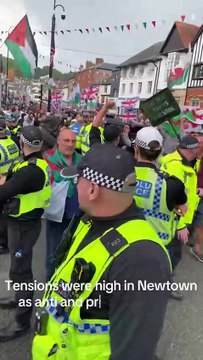Tensions in Newtown as protestors clash at anti-immigration rally