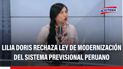 Lilia Doris Odias rechaza Ley de Modernización del Sistema Previsional Peruano: "Se tiene que derogar"