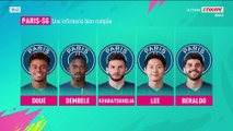 Kvaratskhelia, Dembélé, Doué, Lee et Beraldo tous blessés - Foot - Ligue 1