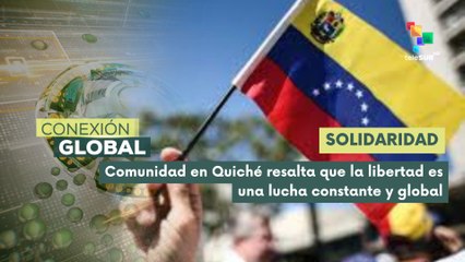 Ciudadanos en Quiché muestran su solidaridad con el pueblo de Venezuela
