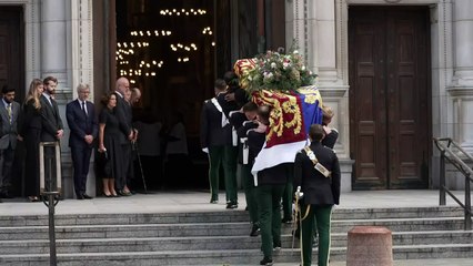Duchess of Kent's coffin arrives at Westminster Cathedral
