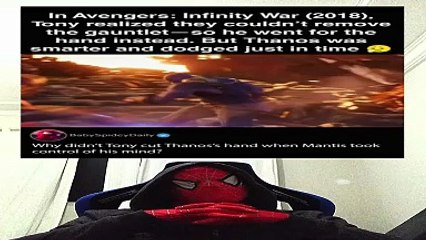 In AVENGERS: INFINITY WAR (2018) - Tony almost manages to take off the gauntlet by himself