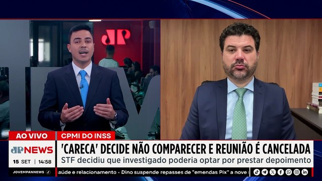 CPMI do INSS: “Careca do INSS” decide não comparecer à reunião | TEMPO REAL
