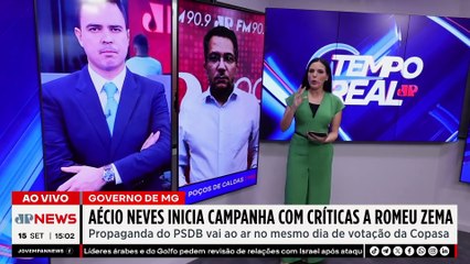 Aécio Neves lança pré-campanha com críticas a Zema | TEMPO REAL