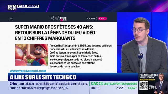 À lire sur le site Tech&Co : Super Mario Bros fête ses 40 ans, retour sur la légende du jeu vidéo en 10 chiffres marquants, par Sylvain Trinel - 15/09
