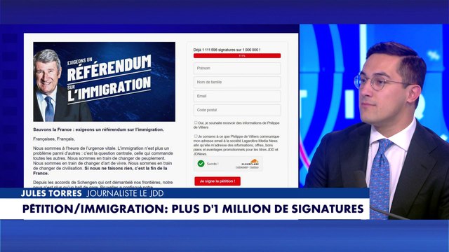 Selon Jules Torres, le site de la pétition contre l’immigration est visé par une cyberattaque