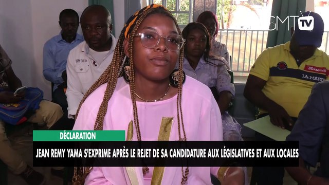 [#Déclaration] Jean Remy Yama s'exprime après le rejet de sa candidature aux législatives et aux locales