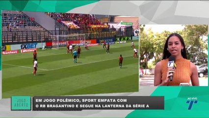 Em jogo polêmico, Sport empara com RB Bragantino e segue na lanterna da Série A