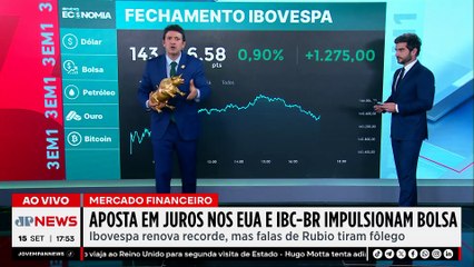 Ibovespa renova recorde duplo; falas de Rubio tiram fôlego | FECHAMENTO TOURO DE OURO