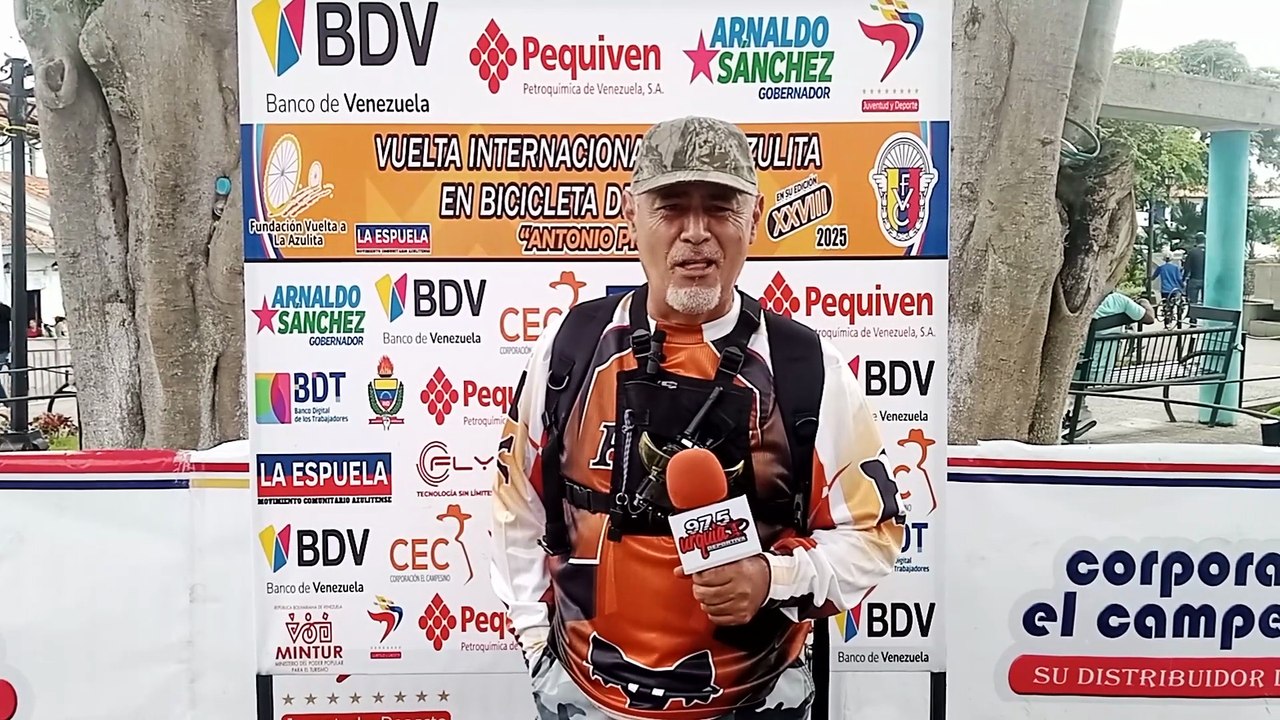 Ramon Pipa Rodríguez lider de La Azulita estado Mérida y uno de los organizadores de la Vuelta a La Azulita en Bicicleta de Montaña