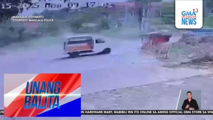 Huli-cam – Cement mixer truck na nawalan umano ng preno, sumalpok sa isang closed van; 2 pang sasakyan, nadamay | Unang Balita