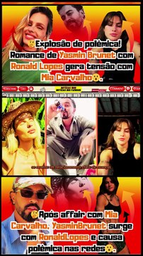 Que babado😲!Unfollow, affair e Noronha: o triângulo explosivo entre #YasminBrunet, #MiaCarvalho e #RonaldLopes🤔Notícias 100 notícias dos Famosos