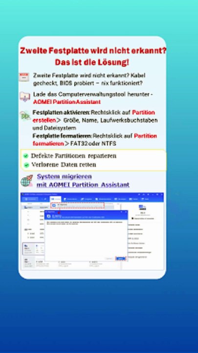 💻 Zweite Festplatte wird nicht erkannt? 🔧 So behebst du das Problem!