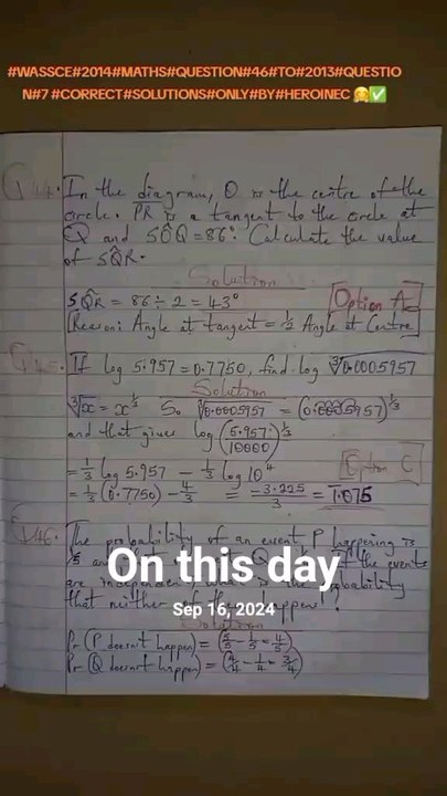 #creatorsearchinsightsWASSCE question solutions that I posted on this day last year.#fyp#Whattowatch#Viral#2025