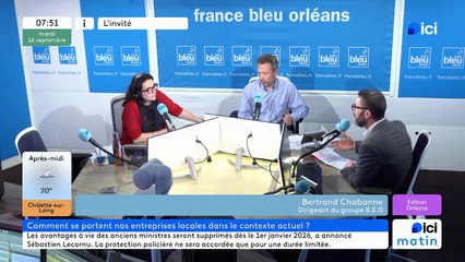 ICI Orléans - L'invité d'ICI Matin : Bertrand Chabanne, dirigeant du groupe B.E.G