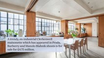 Clerkenwell home used for Prada, Burberry and Manolo Blahnik shoots for sale for £4.75m