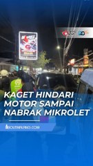 KECELAKAAN TUNGGAL MOBIL INNOVA TABRAK MIKROLET DI JALAN ARIF MARGONO MALANG