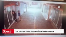 İş yerlerinden cep telefonu çalan zanlılar güvenlik kamerasında