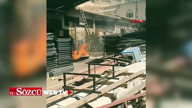 Siirt’te demir doğrama atölyesinde yangın
