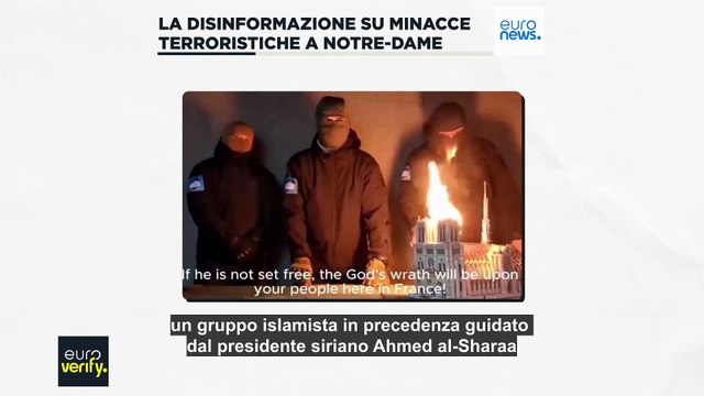 Disinformazione online su minacce terroristiche alla cattedrale di Notre-Dame: virale falso video