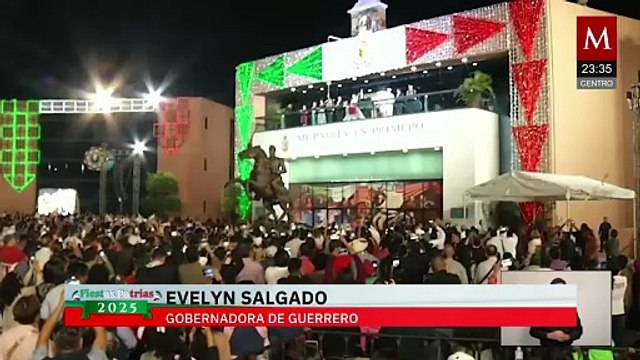 Evelyn Salgado encabeza Grito de Independencia en Guerrero